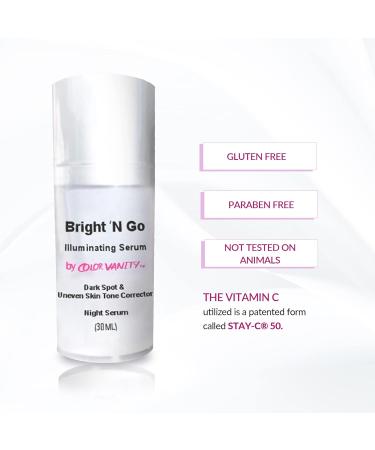 Bright N Go Dark Spot Corrector Serum - Kojic Acid Skin Tone Brightening Treatment for Face & Body - Buy Online on GoSupps.com