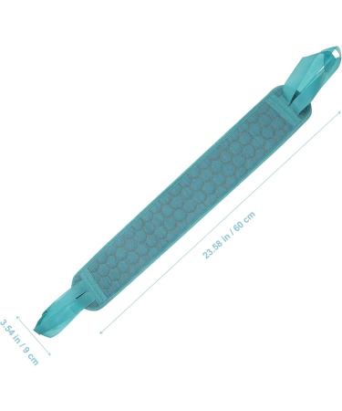 Housoutil Bath Towel Loofah Set - 3-Piece Back Scrubbing Strap & Bath Mitt - Mesh Ball & Gloves for Women & Men - Blue Green 60x9cm - Buy Online on GoSupps.com