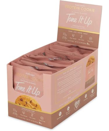 Tone It Up Chocolate Chip Protein Cookies - Plant Based Pea Protein for Women - Gluten Free, Non-GMO and Kosher - 10g of Protein x 12 - 12 Count Pack - Buy Online on GoSupps.com