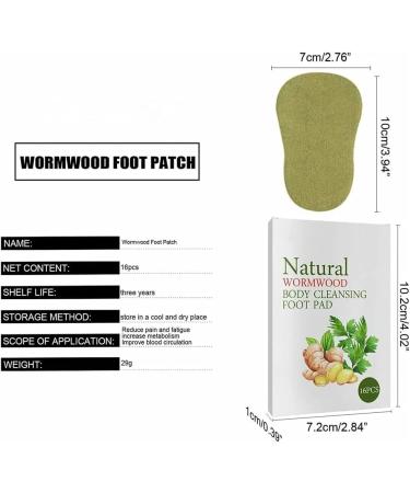 16/32PCs Natural Wormwood Detox Foot Pads | Herbal Body Cleansing & Weight Loss Patches | Deep Cleansing Sleep Patches for Body Detox - Buy Online on GoSupps.com