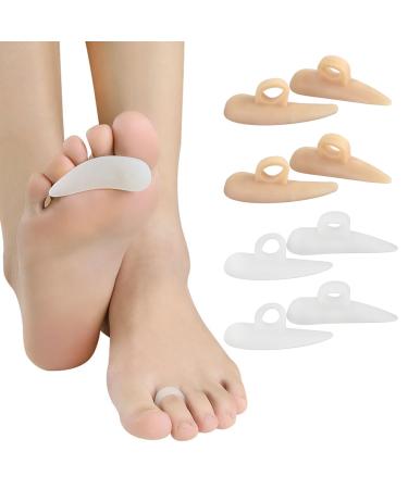 Irikdescia 4 pairs of hammer toe cushions hammer toe cushions correctors silicone toe spreader corrector for reduced pain and friction for women and men (white skin color) - Buy Online on GoSupps.com