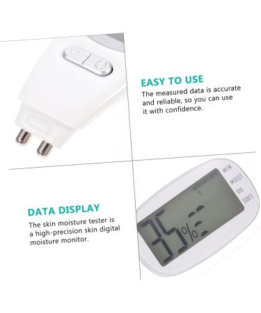 Mikikit 1 Set Moisture Tester Face Moisture Test Pen Skin Analyzer Device Facial Skin Analyzer Moisture Meter Skin Softness Analyzer Face Hydration Tester Abs Fuel Meter Water Oil White - Buy Online on GoSupps.com