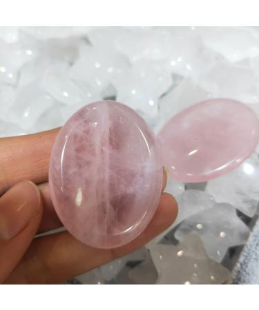 Natural Crystal Rough Natural Quartz Crystal 1pcs Natural Pink Rose Crystal Worry Stone Quartz Decompression Stones Specimen Home Decoration Natural Crystals Home Office Decor