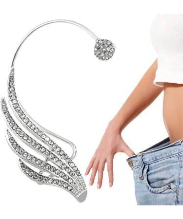 Visiblurry Acupressure Earrings - Scratch-Resistant Slimming Ear Cuff Clip for Men & Women | Non-Pierced Angular Wing Design - Buy Online on GoSupps.com