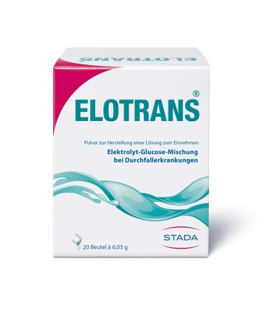 Elotran's solution- drinking powder for electrolyte and fluid intake when the body is reduced in salt and water caused by diarrhea 1 x 20 bags 6.03 g