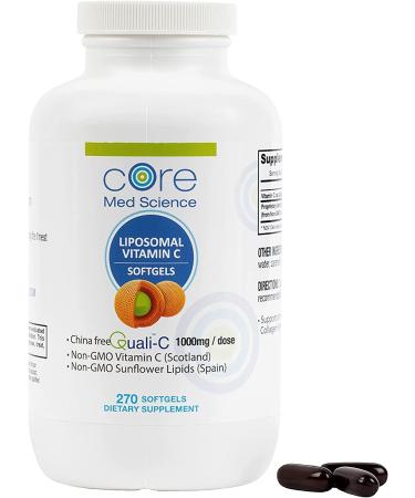 Core Med Science Liposomal Vitamin C 1000mg Softgels - Quali-C Supplement USA Made - 270 Count - Buy Online on GoSupps.com