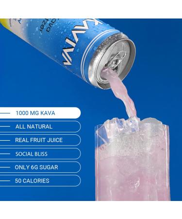 Kaviva | Kava & Seltzer | Relaxation Drink | 50 calories | All Natural | Non-ALC Functional Beverage | Refreshing Alternative | Clean Ingredients Variety Pack 12-Pack - Buy Online on GoSupps.com