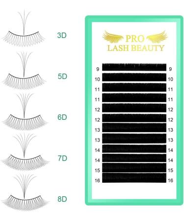 Easy Fan DD-0.07-12 Eyelash Extensions | Russian Lashes | Self Fanning & Blooming | 12mm DD Curl - Buy Online on GoSupps.com