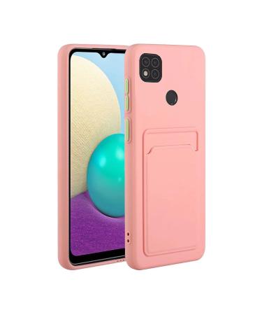 Tivenfezk Nadoli Silicone Case for Xiaomi Redmi 10a Ultra thin shockproof scratch -resistant wallet soft TPU protective cover mobile phone case with credit card holder xiaomi redmi 10a pink