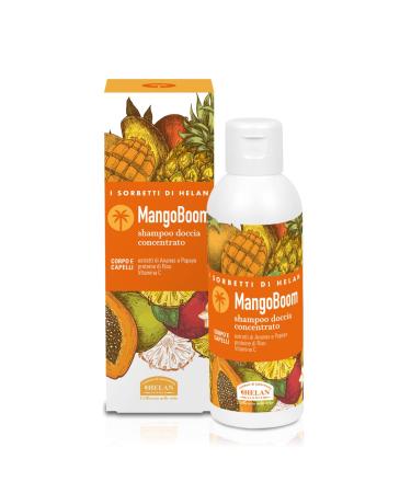 Helan Helan I Sorbetti MangoBoom Shampoo and Bubble Bath for Men and Women Scented with Pineapple and Papaya Gentle Fresh Gel for Body and Hair with Natural Ingredients and Vitamin C 150 ml
