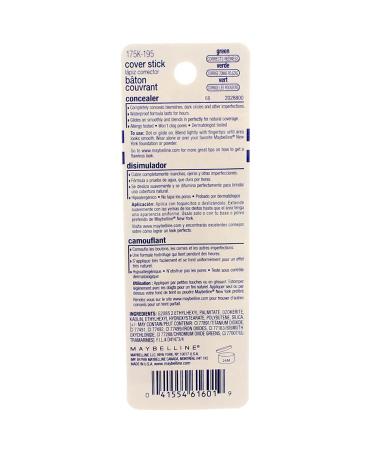 Maybelline Cover Stick Concealer 195 Green - 0.16 oz (4.5g) | Flawless Skin Solution - Buy Online on GoSupps.com