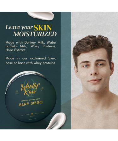 Buy Unscented Bare Siero Tallow Shaving Soap | Sensitive Skin | Donkey & Water Buffalo Milk Enriched - Buy Online on GoSupps.com