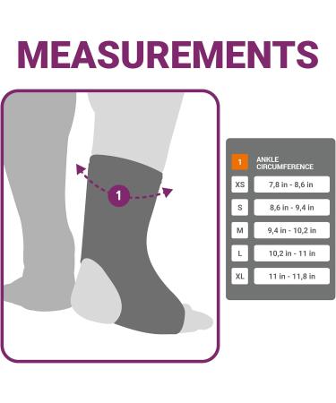 Orthopedic Anklet - Ankle Brace for Sprained Ankle Support Foot Wrap & Compression Sleeve - Medium Black - Buy Online on GoSupps.com