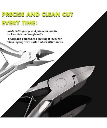 BEZOX Portable Nail Clipper - Surgical Stainless Steel Toenail Clippers for Thick Nails - Buy Online on GoSupps.com