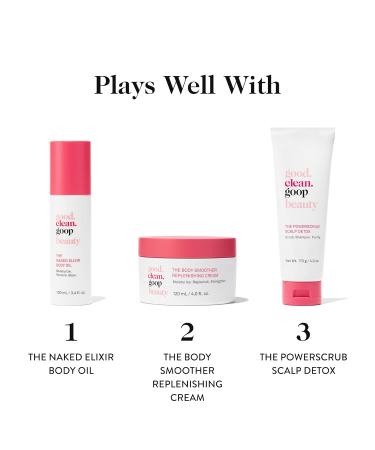 Good Clean Goop The Body Facial Exfoliating Scrub - Vegan Body Exfoliant & Cleanser with AHAs Grape Seed & Avocado Oil for Glowing Skin - 5 oz - Buy Online on GoSupps.com