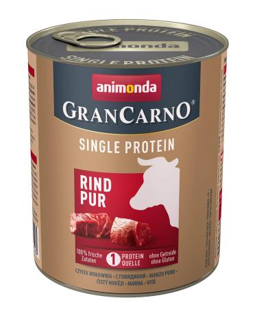 animonda Gran Carno adult Superfoods dog food wet food for adult dogs pure beef 6 x 800 g Pure beef 800 g (pack of 6)