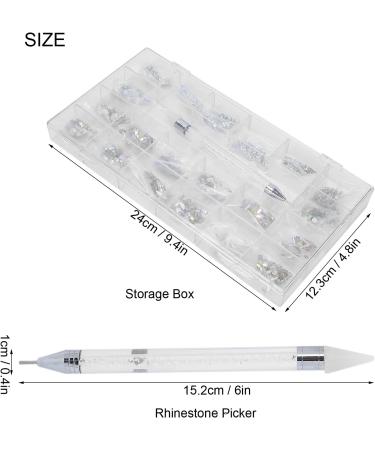 Nail rhinestones rhinestones nail art rhinestones colorful exquisite nail DIY glass rhinestones decoration with box Smooth appearance and no scratches - Buy Online on GoSupps.com