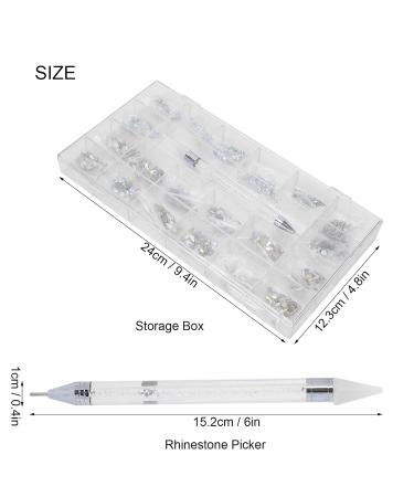 Nail Art Rhinestones - DIY Nail Diamonds Kit with Storage Box for Stunning Nail Designs - Buy Online on GoSupps.com
