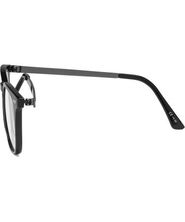 Eyekepper Retro Square Reading Glasses - Black +1.0 Plastic Frame with Metal Arms | Stylish & Comfortable | International Shipping - Buy Online on GoSupps.com