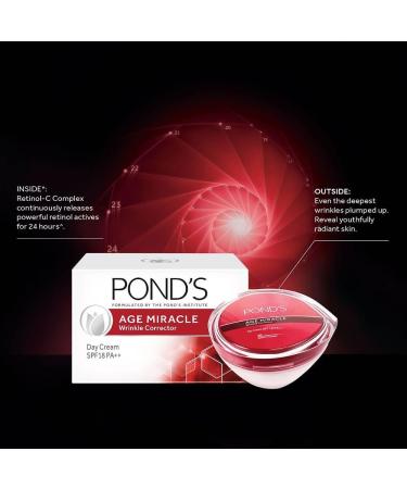 Pond's Age Miracle Wrinkle Corrector Day Cream SPF 18 - Buy Online on GoSupps.com