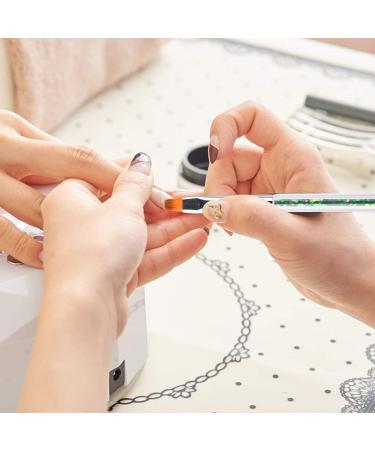 JdXun 5-Piece Nail Brush Set | Double-End Nail Design & Acrylic Art Brushes | DIY Nail Art Liner & Dotting Tool with Sponge Brush - Buy Online on GoSupps.com