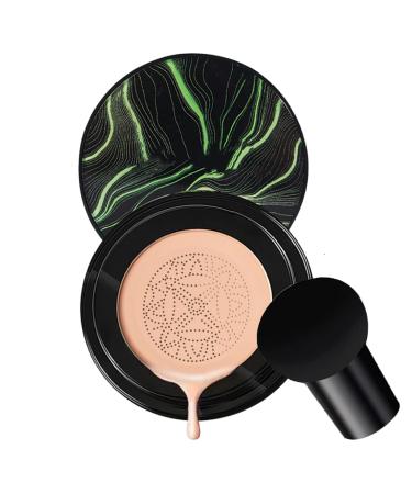 Mushroom Head Air Cushion CC Cream Foundation Cover Concealer Moisturizing Brightening Pigment Liquid Foundation Even Skin Tone Makeup Base Flawless Oil Control Lightweight & Smoothing(Natural)