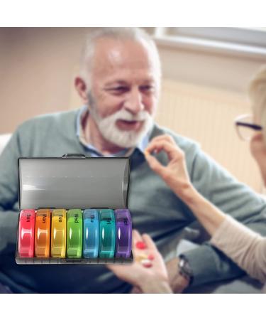 7-Day Portable Travel Pill Dispenser and Reminder Box | Detachable & Easy-to-Carry Pill Organizer for Vitamins and Medications (3 Times a Day) - Buy Online on GoSupps.com