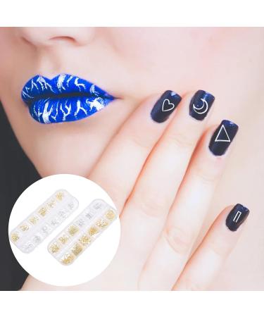 2 Boxes Nail Art Accessories Hollow Nail Art Studs Manicure Sequins Gold Nail Charms Rhinestone Stickers Nail Art Decoration Exquisite Manicure Decors Gem 3d Zinc Alloy Metal - Buy Online on GoSupps.com