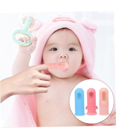 TOYANDONA 3pcs Baby Toothbrush Set - Soft Silica Gel Oral Massager for Effective Baby Oral Care - Buy Online on GoSupps.com