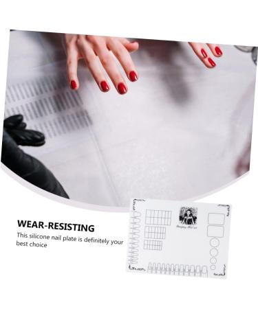 Housoutil Nail Art Soft Silicone Pad Nail Art Practice Pad Painting Polish Pad Rubber Nail Mat Nail Designs Practice Pad Nail Art Practice Mat Nail Set Manicure Silica Gel White - Buy Online on GoSupps.com