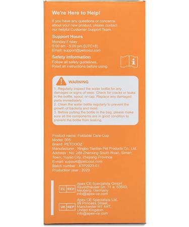 Petcooz 550ml Dog Drinking Bottle - Portable Foldable Water Bowl for Travel | Perfect for Walks & Outdoor Adventures - Blue - Buy Online on GoSupps.com