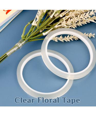Clear Waterproof Floral Tape 1/4 inch - 2 Rolls for Floral Arrangements & Crafts - Buy Online on GoSupps.com