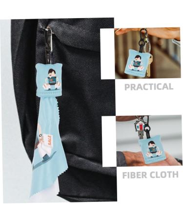 6pcs Keychain Glasses Cleaning Cloths - Screen Wipes for Phones Cameras & Lenses - Assorted Colors - Compact 4.5x4.0cm - Buy Online on GoSupps.com