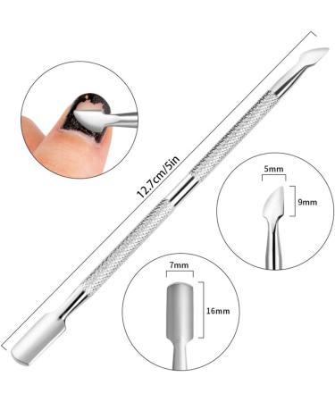 Cuticle Nipper and Pusher Dead Skin Remover Set Stainless Steel Cuticle Pusher Trimmer Clipper Nail Manicure Tool - Buy Online on GoSupps.com