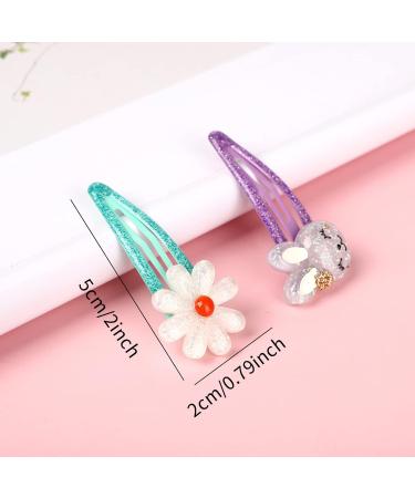 Girls Unicorn Hair Clips - Flower & Rabbit Snap Hair Pins for Kids - Buy Online on GoSupps.com