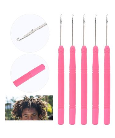 5pcs Plastic Hair Extension Crochet Hook Set - Latch Hook Needles for Braiding Hair (Rose Red #1) - Buy Online on GoSupps.com