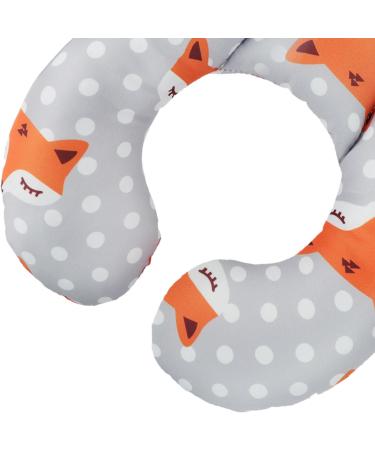 Fox Pattern Baby Travel Pillow | Infant Head & Neck Support for Pram, Car Seat, Airplane | Safety Headrest Cushion for Newborns | Travelling & Sleeping Pillow - Buy Online on GoSupps.com
