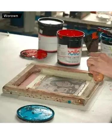 Worown 10x14 Inch Wooden Silk Screen Printing Frame with 110 White Mesh + 4x10 Inch Squeegee - Buy Online on GoSupps.com