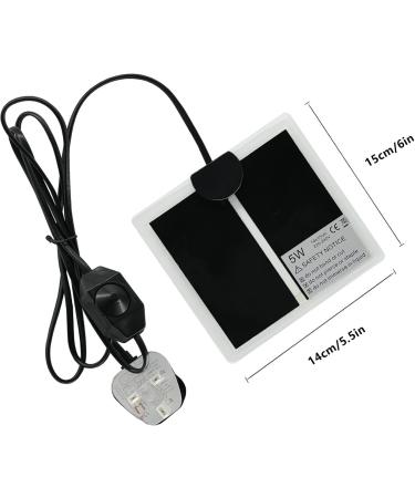 FIPASEN Reptile Heating Mat with Temperature Control - Ideal for Tortoise, Snakes, Lizards, and More - Removable Terrarium Heat Pad (5W 6x5.5 inches) - Buy Online on GoSupps.com