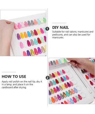 Minkissy 1pc Nail Color Book Nail Color Display Chart Nail Practice Tool Uv Gel Nail Polish Nail Polish Sample Cards Color Card Book Chart Nail Display Book Tools Manicure Set Abs - Buy Online on GoSupps.com