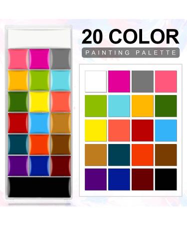 DONGERNIIU Professional Face Painting Kit - 20 Color Oil Palette for Kids and Adults | Non-Toxic, Safe, and Flashy Halloween FX Party Makeup Set - Buy Online on GoSupps.com