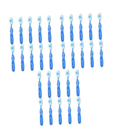 TOVINANNA 30 STK prison toothbrush plastic plastic tooth Brush Brush Small toothbrush prison portable toothbrush clean little toothbrush deliveries soft handle travel nylon 1 piece (1 Pack) bluex3stk