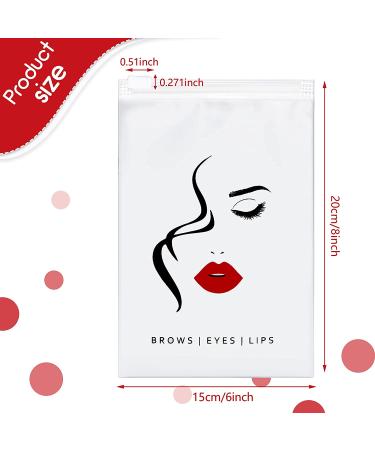 50-Piece Eyebrow Microblading Aftercare Bags - Empty Lash & Lipstick Travel Pouch for Makeup Tools (6x8 Inch) - Buy Online on GoSupps.com