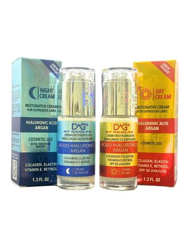 DAG BY DAGLAB Day & Night Cream Combo (2 x 1.3 Fl Oz) - Complete Skincare Set for Expression Lines | Day Cream | Night Cream
