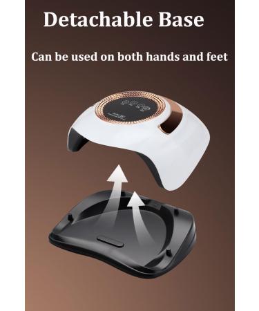 UV LED Nail Lamp Fast Nail Curing Lamps for Home & Salon Led Nail Dryer for Gel Polish with Automatic Sensor/4 Timer Setting Handle Professional Nail Art Tool (Gold) - Buy Online on GoSupps.com