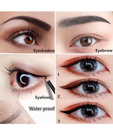 Go Ho 12 PCS Waterproof Eyebrow and Eyeliner Pencil Set - Long-lasting & Sweat-proof Makeup Brow Tint Pen in 3 Colors - Buy Online on GoSupps.com