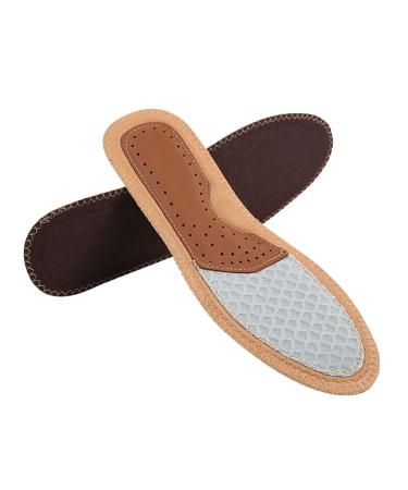 1 Pair Ventilate Insoles Comfort Shoe Insert Insoles for Plantar Arch Support Inserts Breathable Leather Insoles Sweat Absorbing Insoles Shoe Inserts Shoe Cushions Care As Shown Size 6