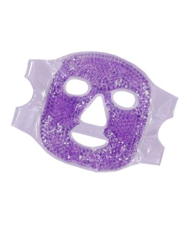minkissy Ice Beauty Mask Cold Ice Facial Ice Cooling Facial Cover Ice Facial Gel Facial Mask Warm Cold Facial Mask Pvc Mask Purple Artificial
