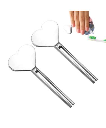 Toothpaste Tube Squeezer - Toothpaste Squeezer Tube Roller | Stainless Steel Toothpaste Roller Tube Wringer Manual Toothpaste Squeezer Metal Tube Squeezer Key for Save Toothpaste Hixip Silver