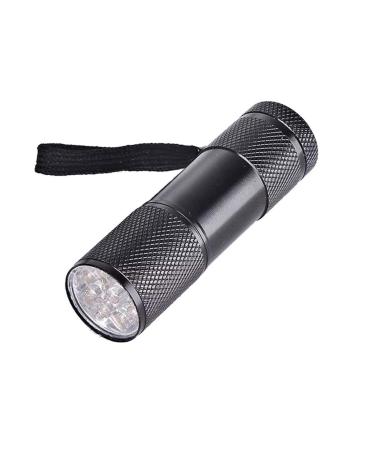 angwang UV Dryer 9W UV Resin Curing Lamp Light 9 LED 395nm UV Resin Dryer Blacklight Flashlights Jewelry Tools Black